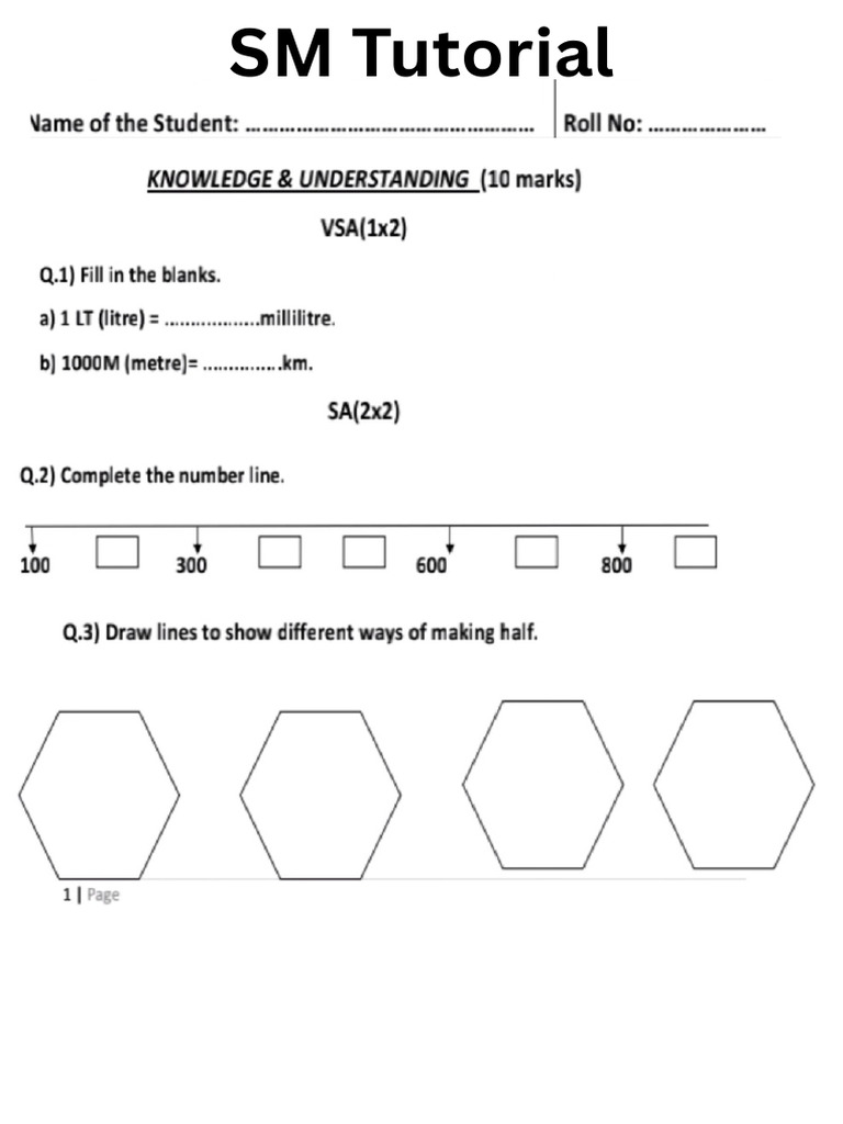 SM Tutorial 1 | PDF