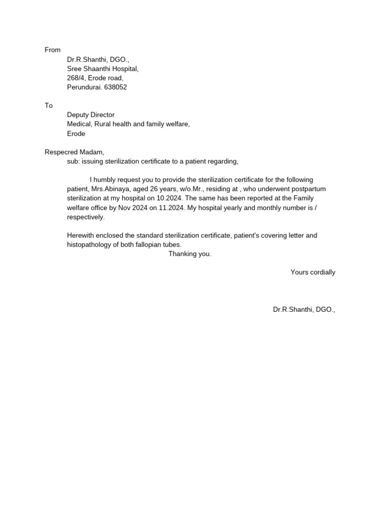 ST Certificate Letter to DDFW | PDF