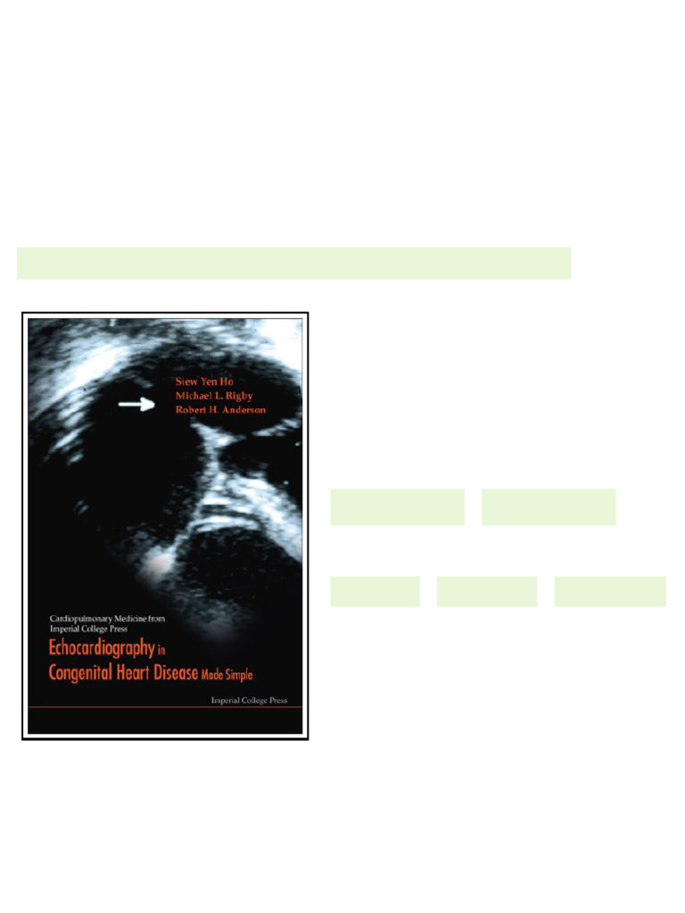 Echocardiography in Congenital Heart Disease Made Simple 1st Edition ...