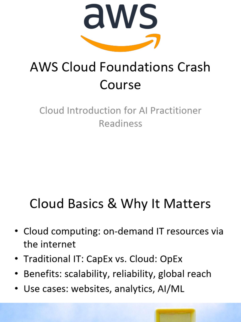 AWS Cloud Foundations for AI Practitioners | PDF | Cloud Computing ...