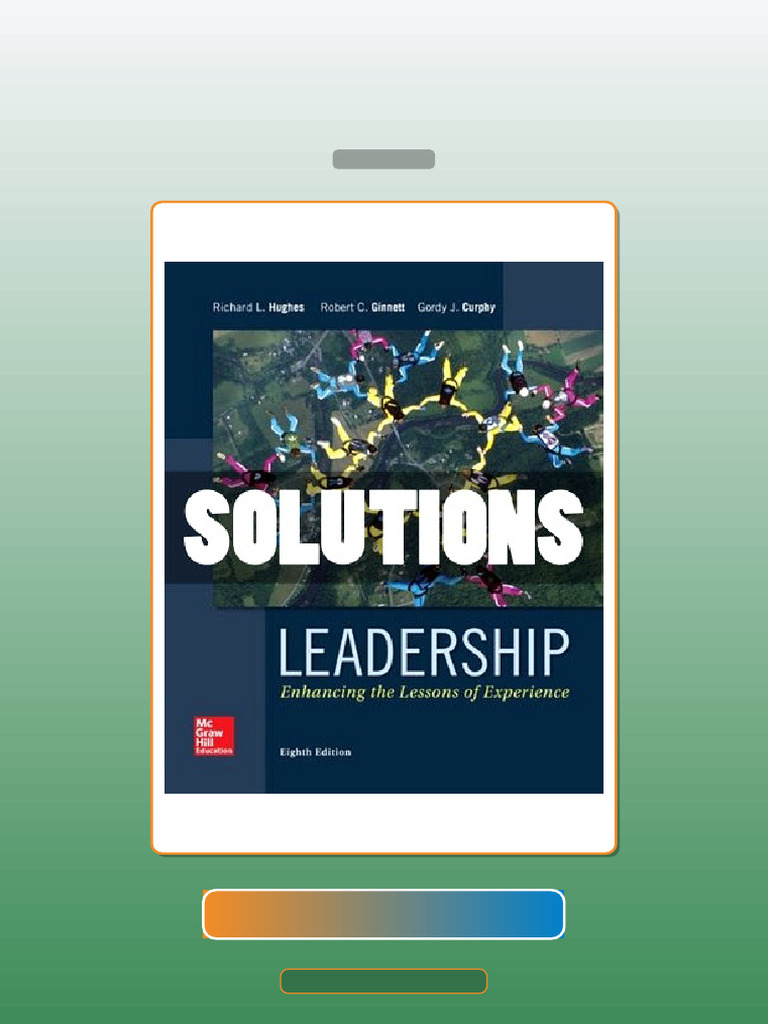 Solutions Leadership Enhancing the Lessons of Experience 8 Ed Hughes E ...
