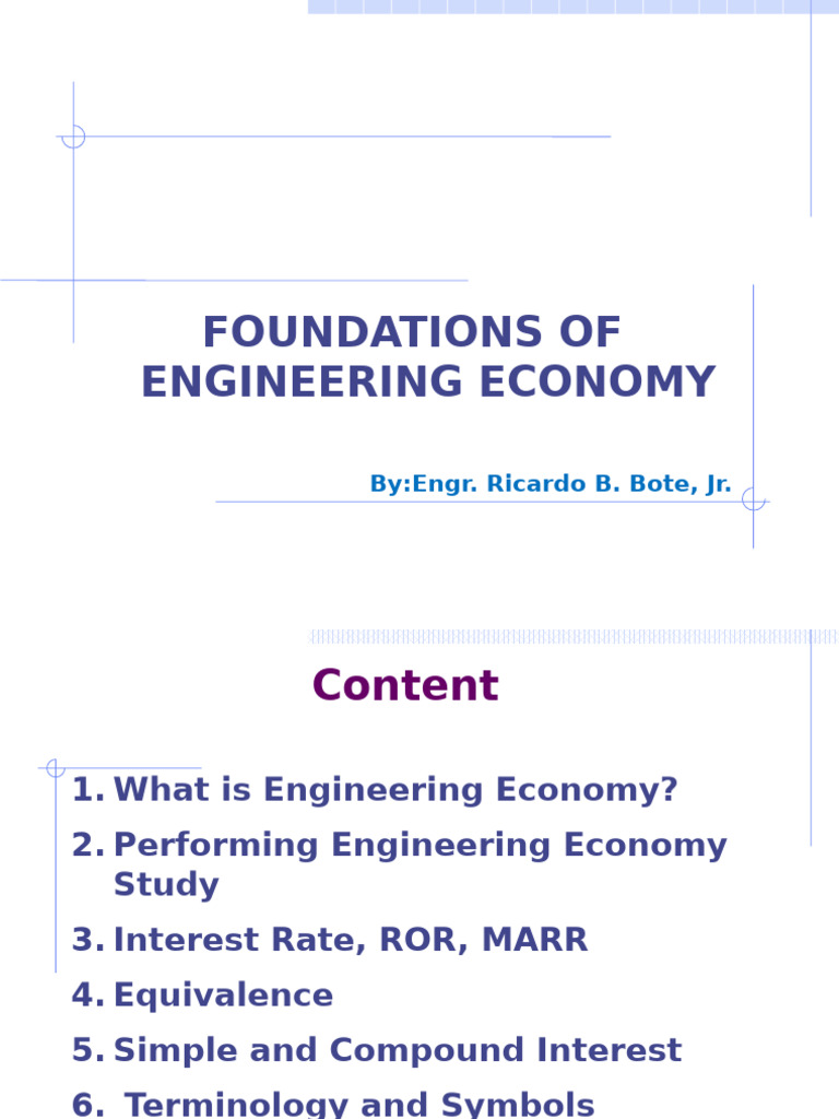 Engineering Economy Fundamentals | PDF | Interest | Cost Of Capital
