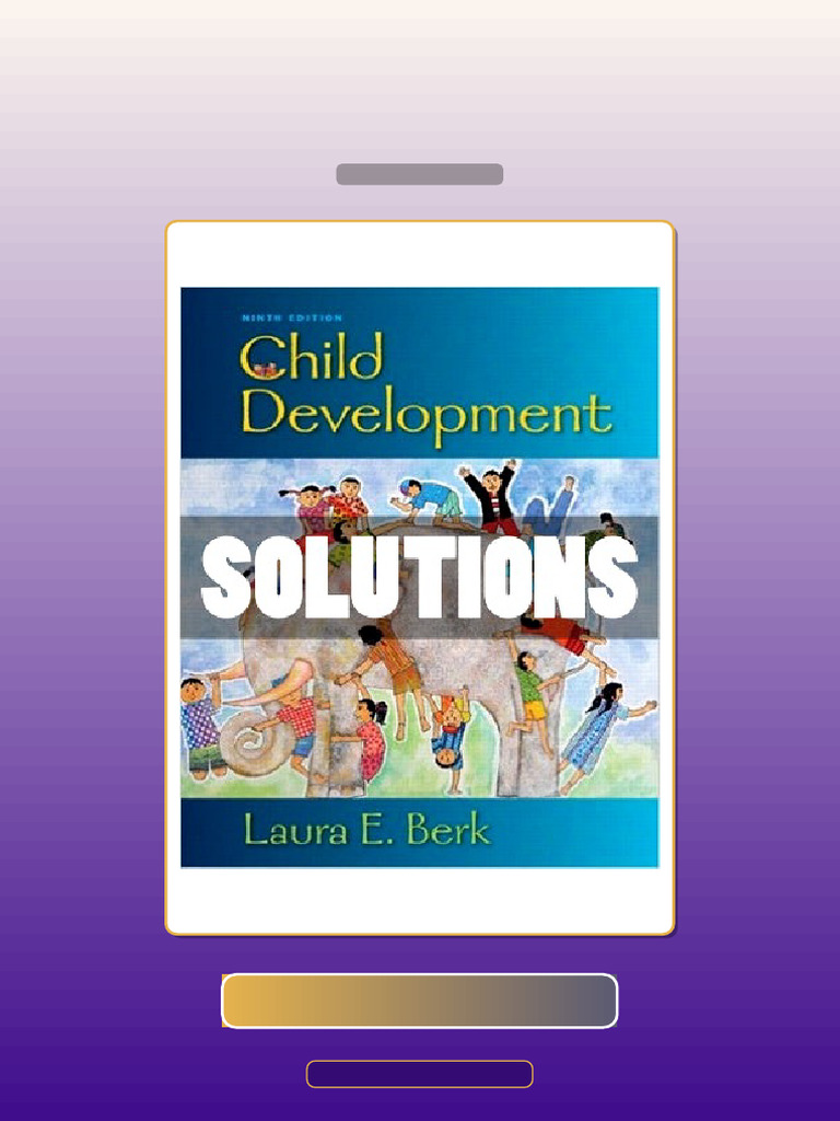 Child Development 9 Ed Berk E-book Testbank Solutions | PDF | Multiple ...