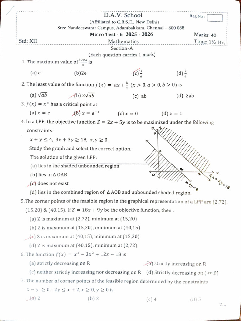 Mathematics LPP and Function Analysis Exam | PDF | Euclidean Geometry ...