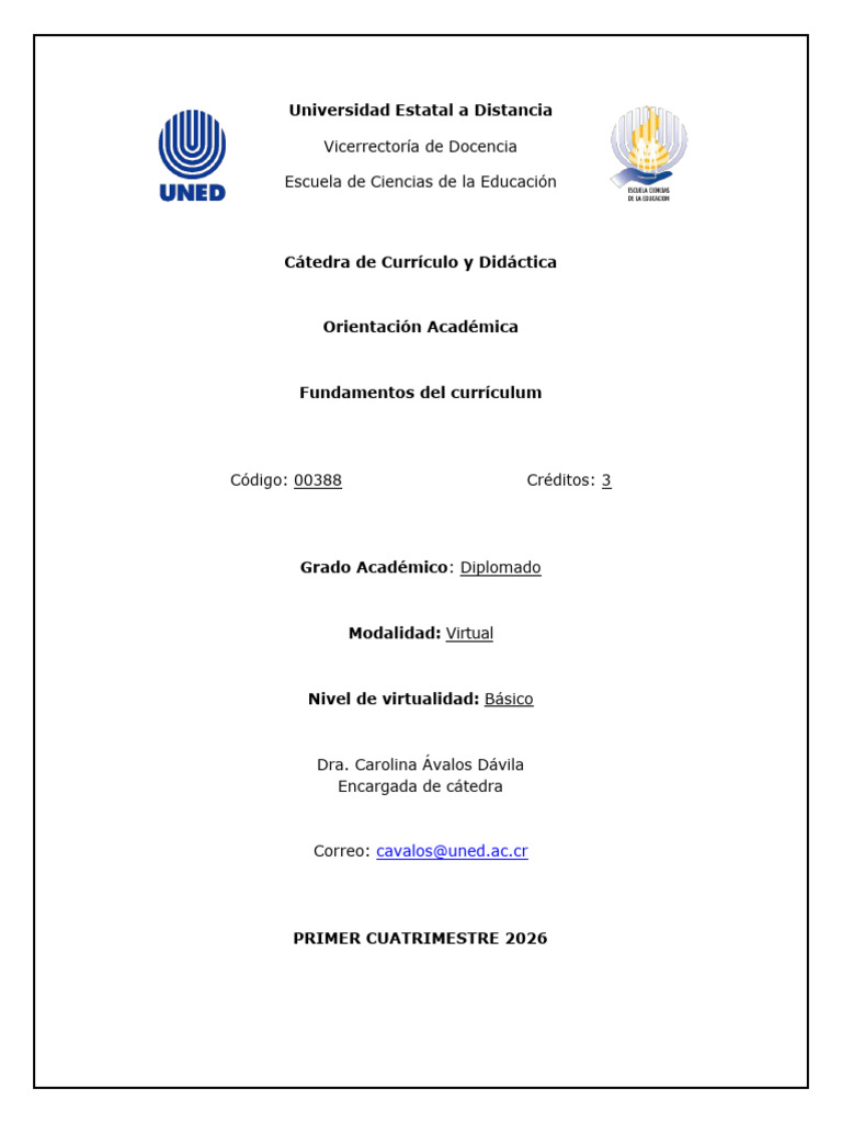 Fundamentos del Currículum en Educación | PDF | Plan de estudios ...