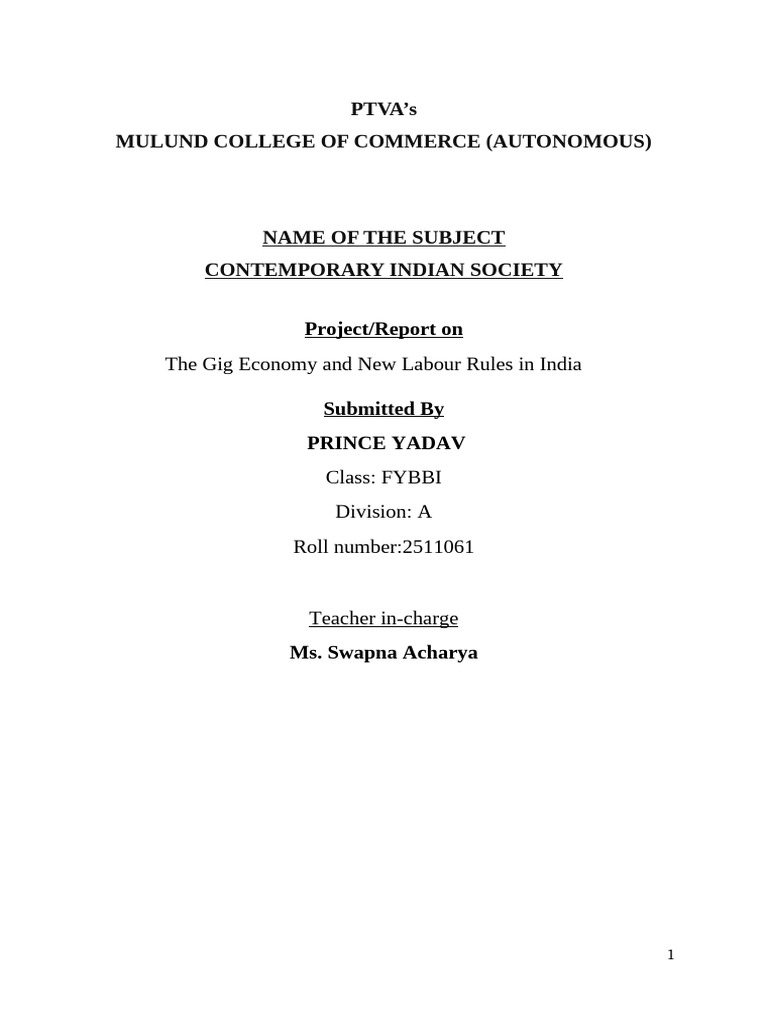 Gig Economy Condensed | PDF | Cost Of Living | Employment