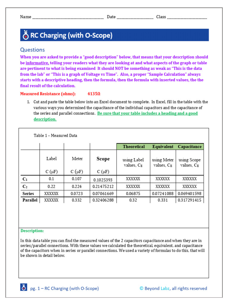 Lab 8 - PHYS151 | PDF | Capacitance | Series And Parallel Circuits