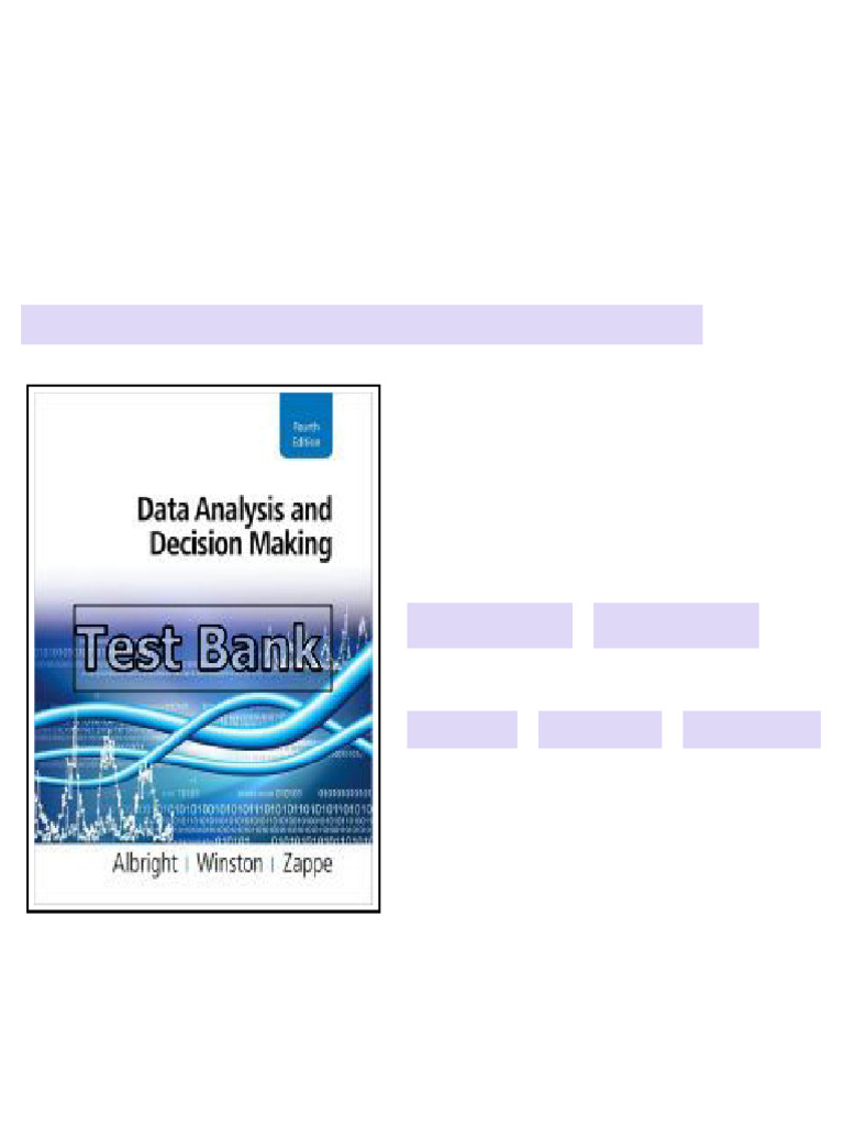 Data Analysis and Decision Making 4th Edition Albright Test Bank Full ...