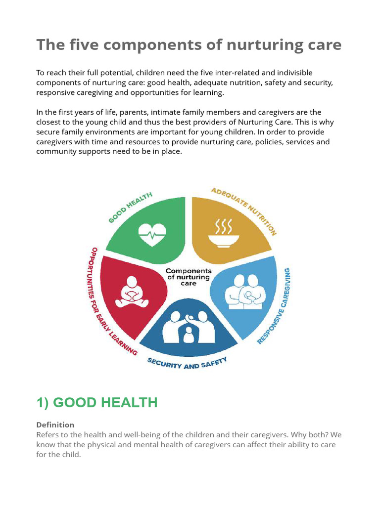 Five Key Components of Nurturing Care | PDF | Breastfeeding | Infants