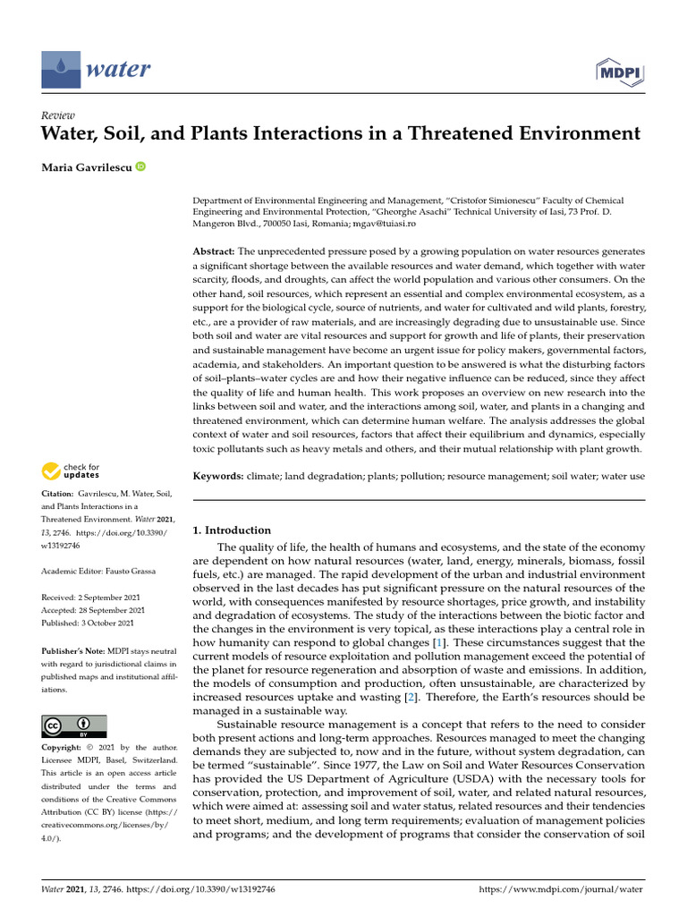Soil, Water, and Plant Interactions Explained | PDF | Soil | Water ...