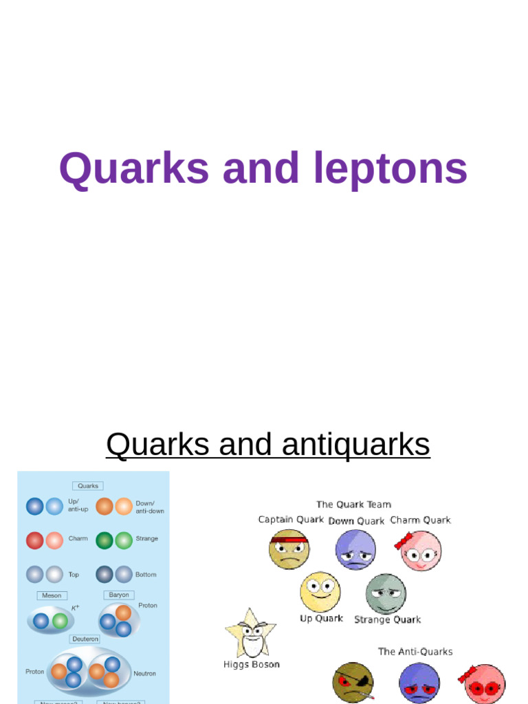 Understanding Quarks and Leptons | PDF | Quark | Hadron