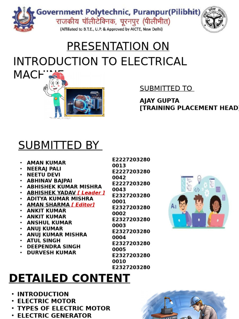 Presentation (2) (2) | PDF | Electromagnetic Induction | Electric Motor