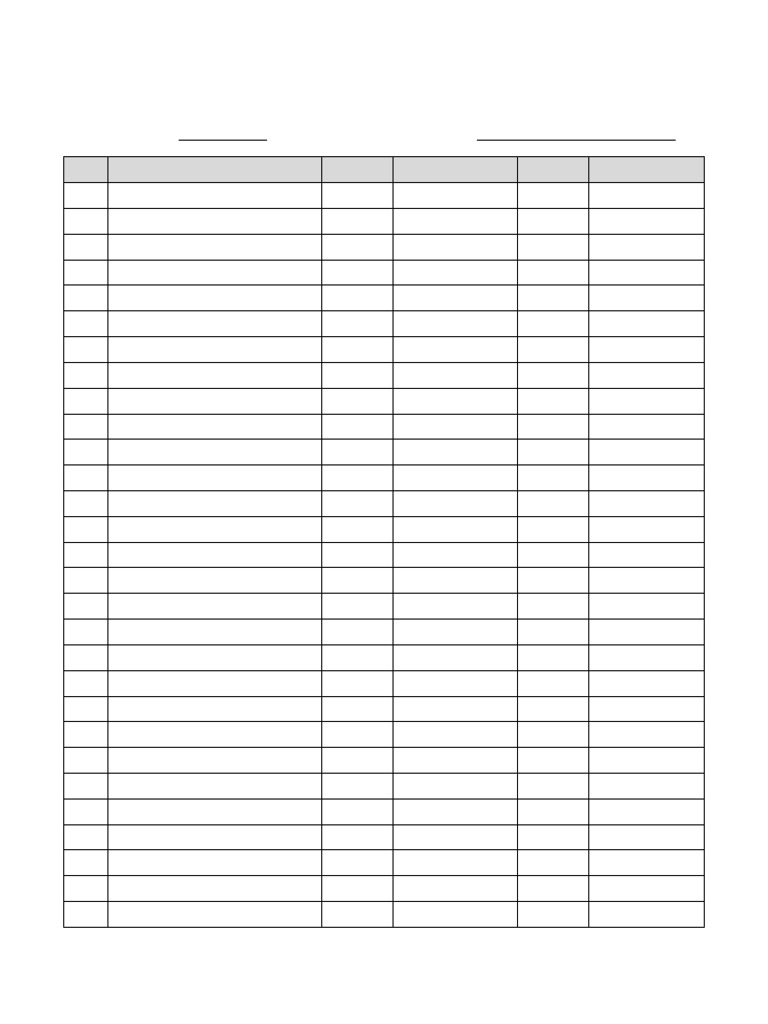 Physical Fitness Exam Roster NS-6 to NS-10 | PDF