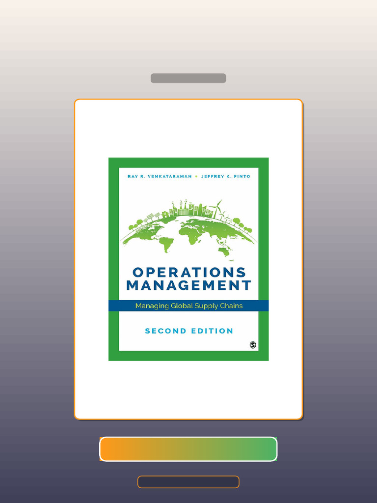 Operations Management 2nd Edition by Ray R Venkataraman E-book Testbank ...