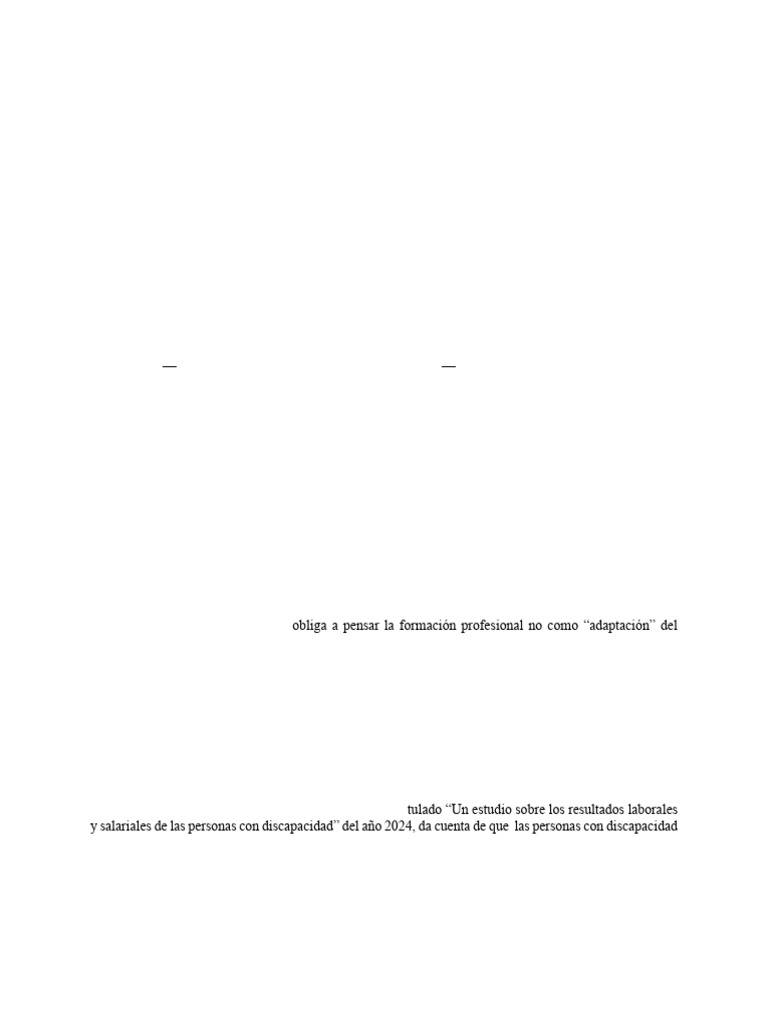 Inclusión laboral y discapacidad en formación | PDF | Trabajo Social ...