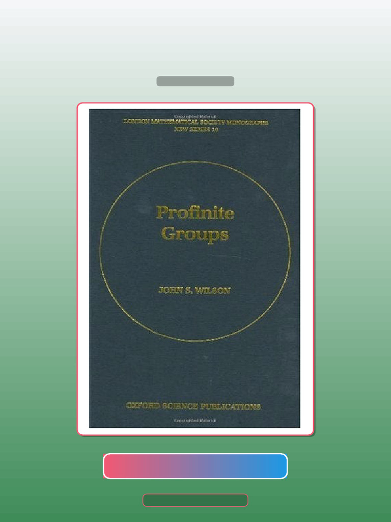 Profinite Groups E-book Testbank Solutions | PDF | Science | Graduate ...