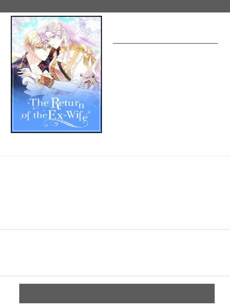 The Return of the Ex-Wife Chapter 65 Read Manga in English Online | PDF ...