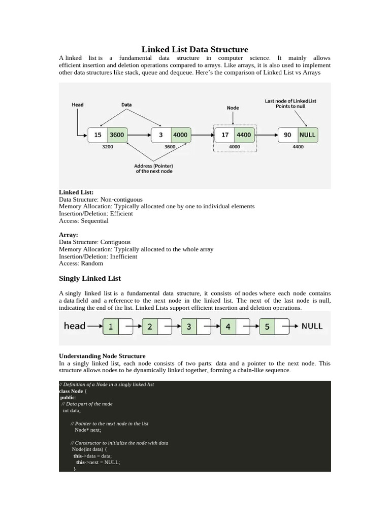 Linked List Data Structures Explained | PDF | Queue (Abstract Data Type ...