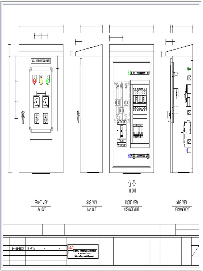 Main Distribution Panel Layout Drawing | PDF