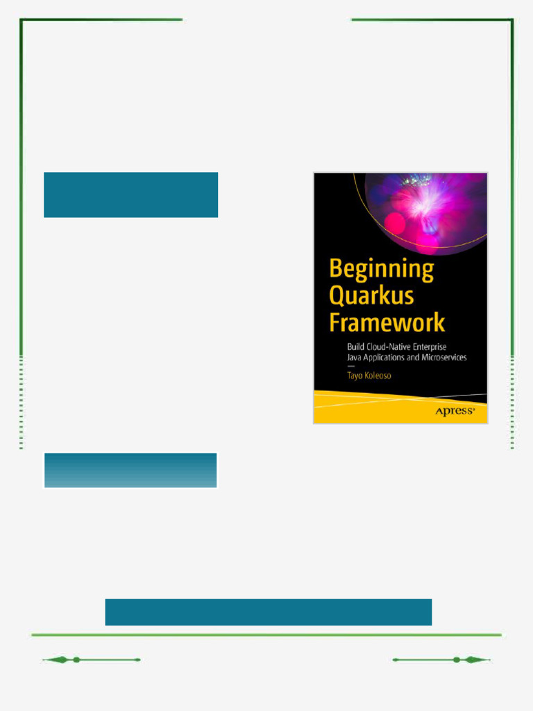 Beginning Quarkus Framework: Build Cloud-Native Enterprise Java ...