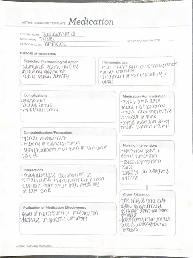 Active Learning Template 6 Med Cards | PDF