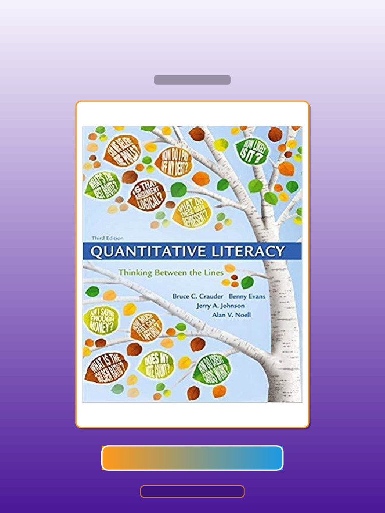 Quantitative Literacy 3rd Edition by Bruce Crauder E-book Testbank ...