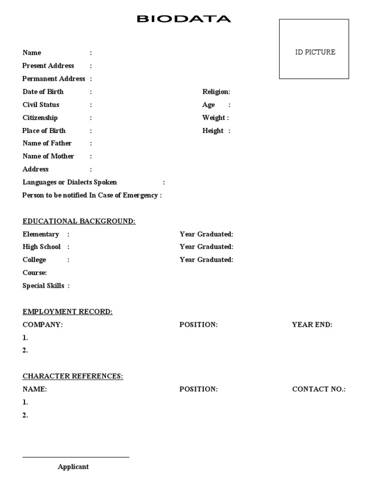 biodata