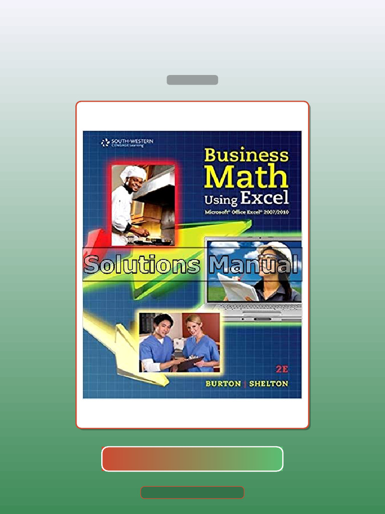 Business Math Using Excel 2nd Edition Burton E-book Testbank Solutions ...
