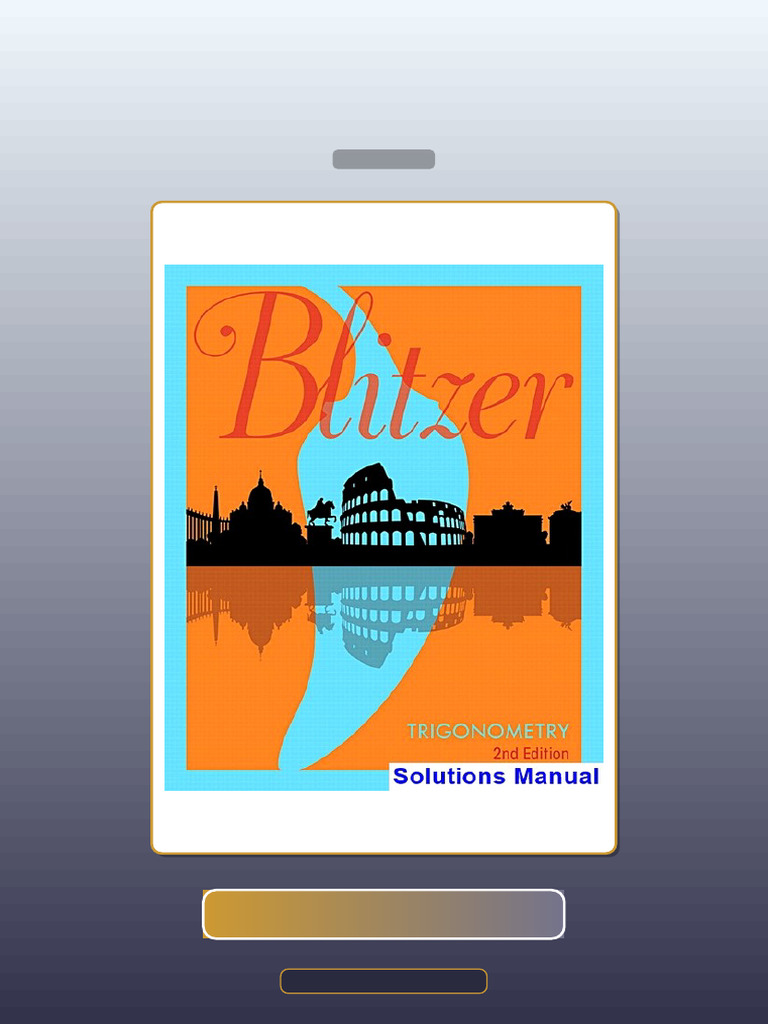Trigonometry 2nd Edition Blitzer E-book Testbank Solutions | PDF ...