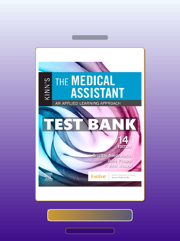 Kinns the Medical Assistant 14th Edition Niedzwiecki E-book Testbank ...