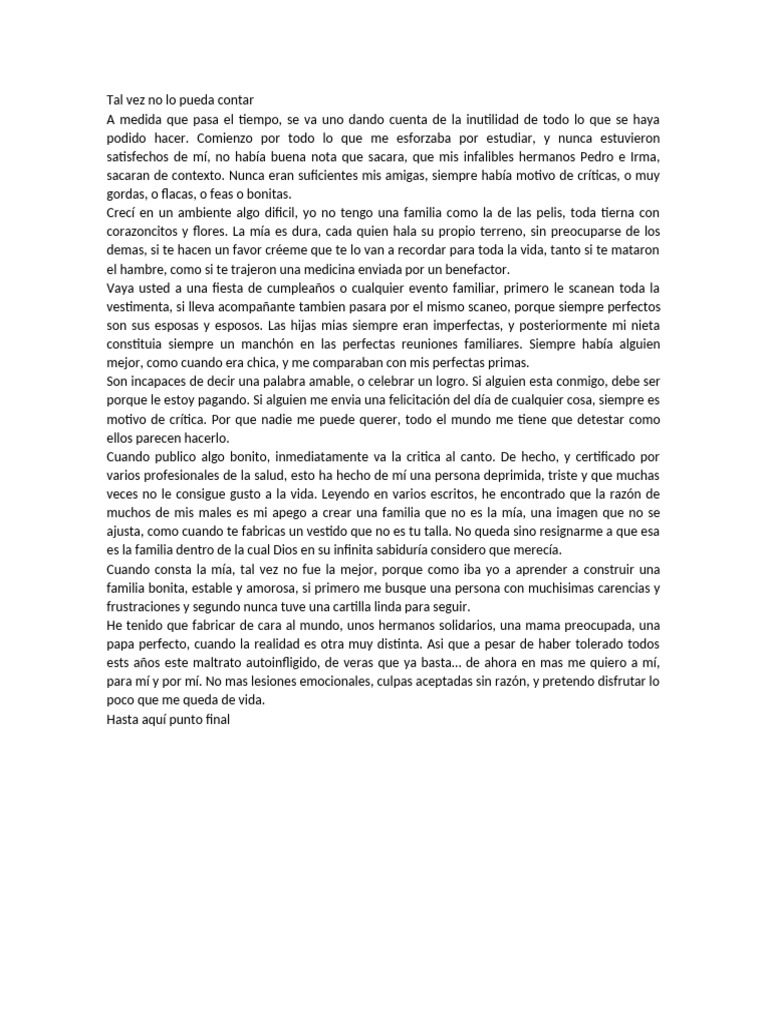 Reflexiones sobre la familia y la autoaceptación | PDF