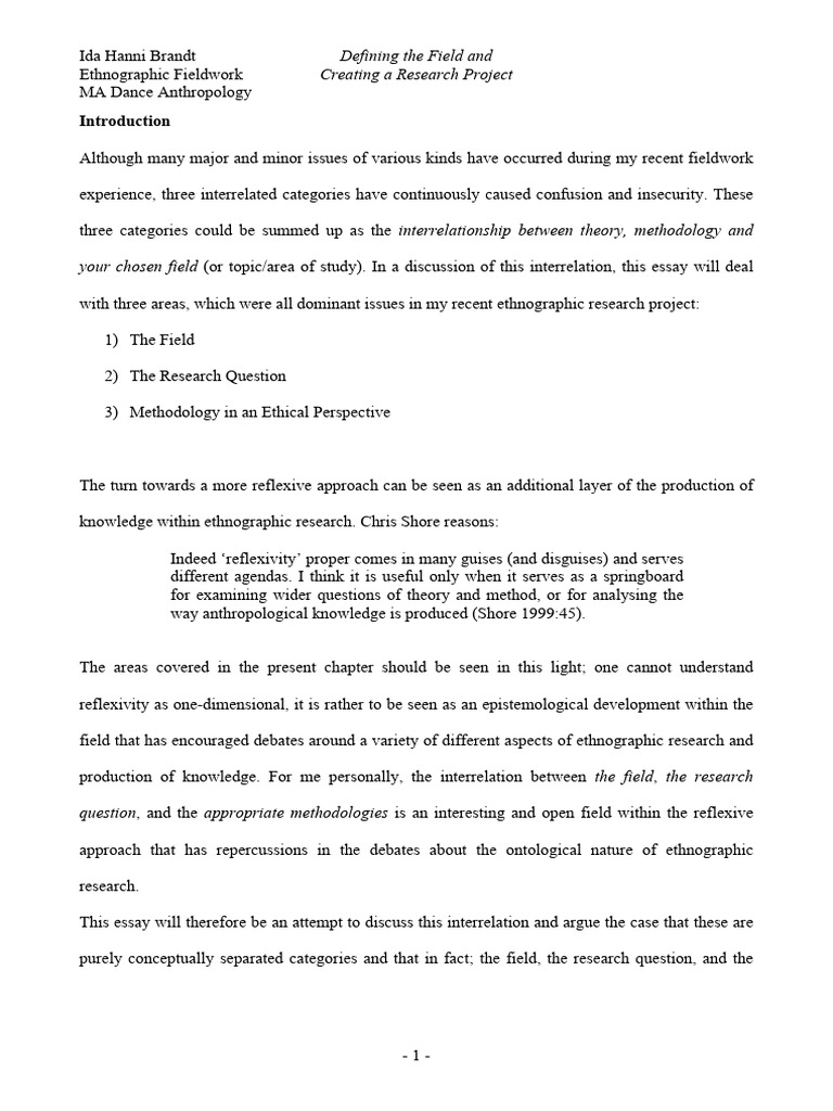 Defining the Field and Creating a Research Question-libre | PDF ...