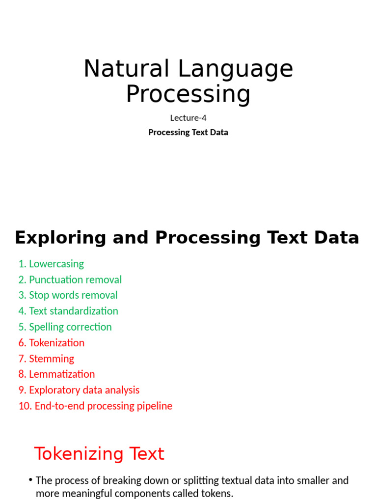 Text Data Processing Techniques | PDF | Linguistics | Grammar