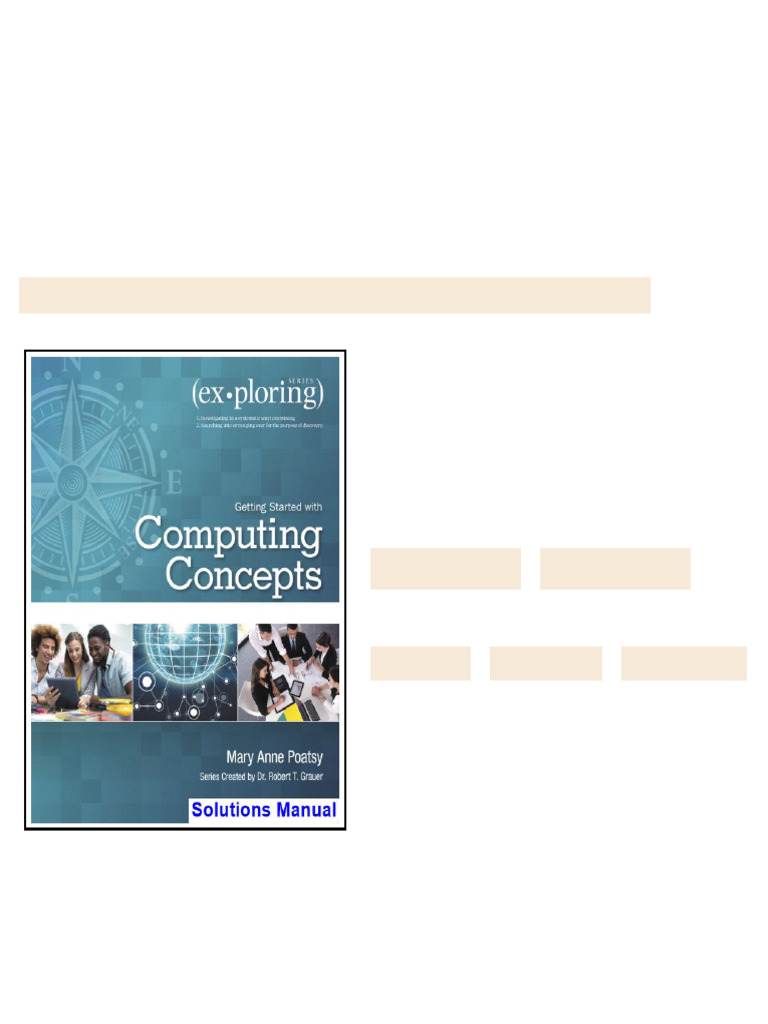 Exploring Getting Started with Computing Concepts 1st Edition Poatsy ...