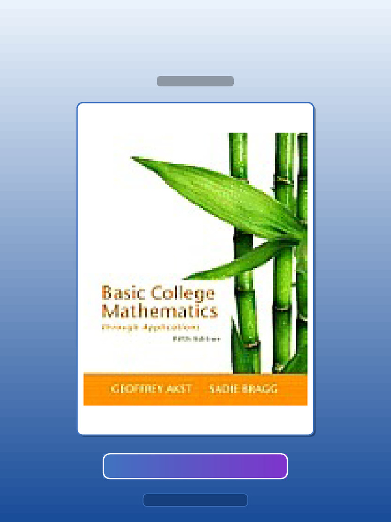Accompany Basic College Mathematics Through Applications 5th Edition ...