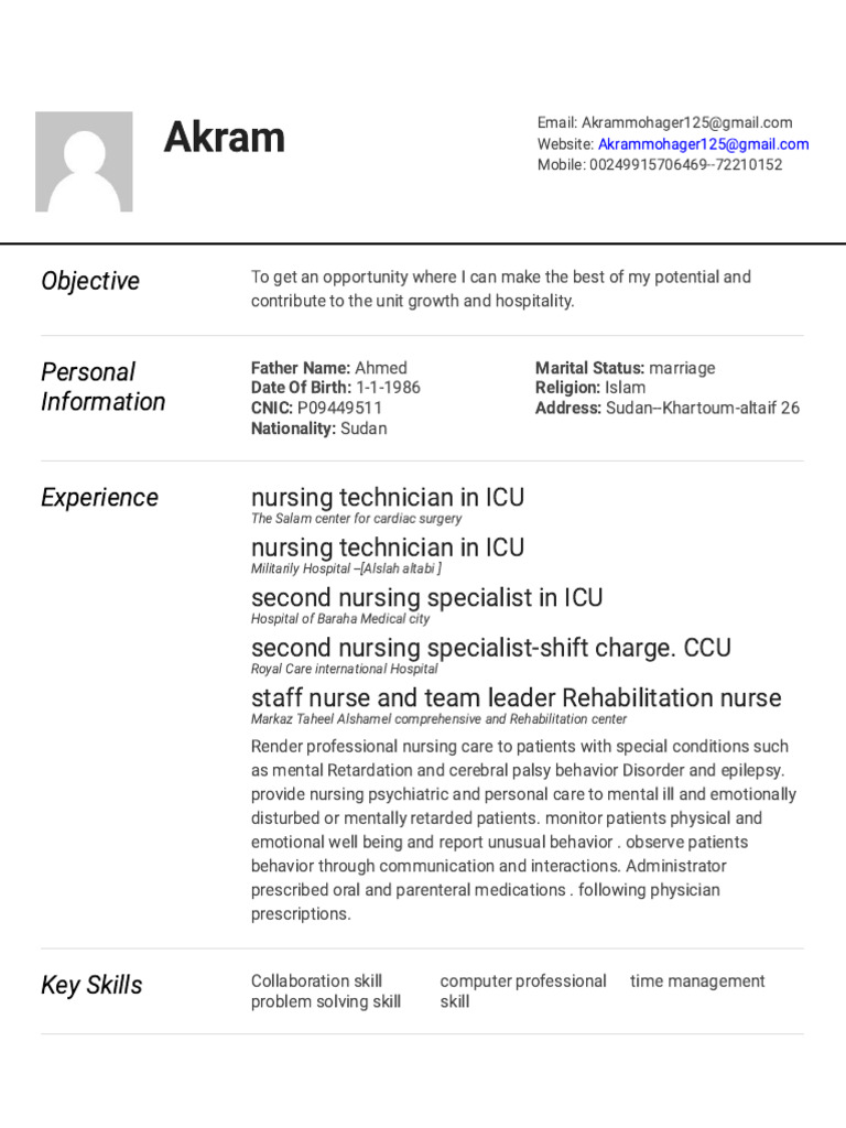 Nursing Professional Resume - Akram | PDF