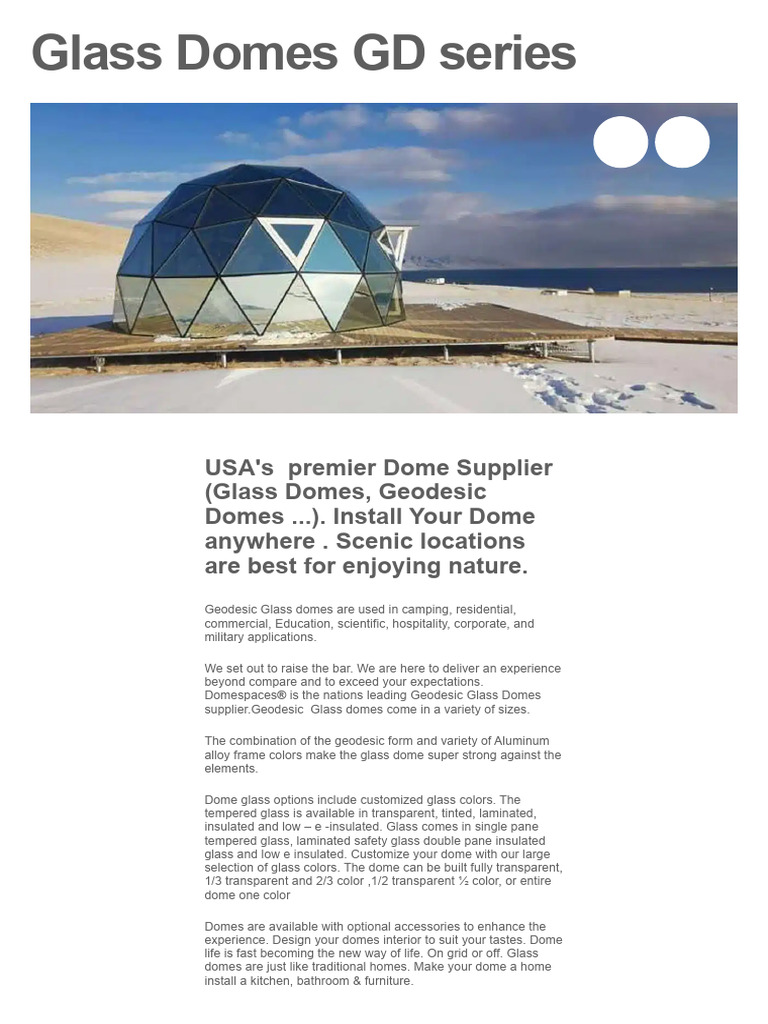 Geodesic Glass Domes for All Uses | PDF