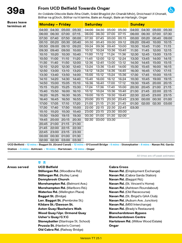 UCD Belfield to Ongar Bus Schedule | PDF | County Dublin | Universities ...
