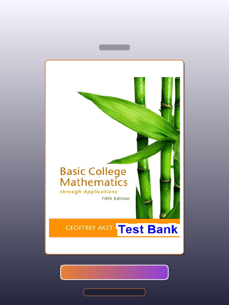 Basic College Mathematics Through Applications 5th Edition Akst E-book ...