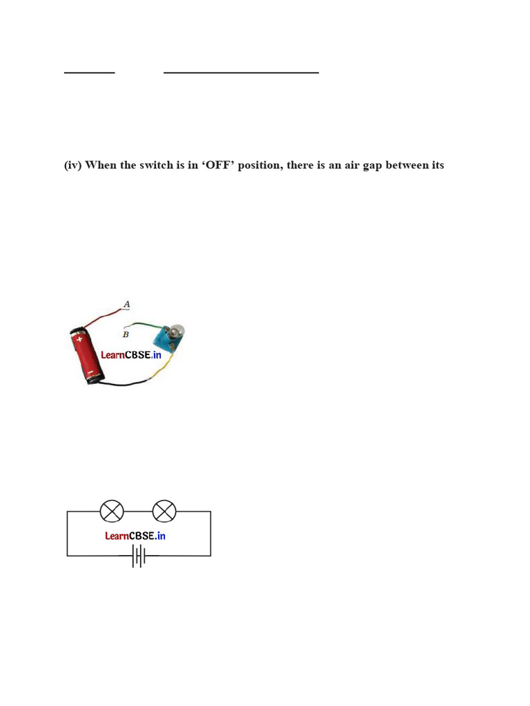 Class 7 Electricity Concepts Explained | PDF | Switch | Electric Current