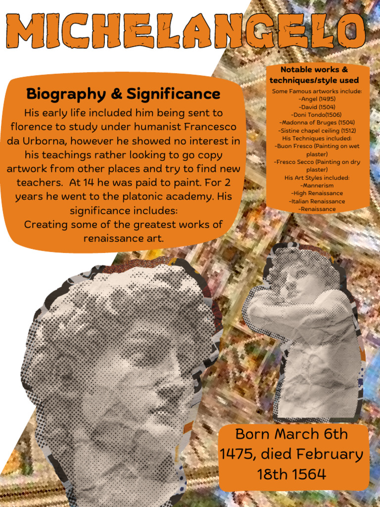 Michelangelo: Life and Art Techniques | PDF