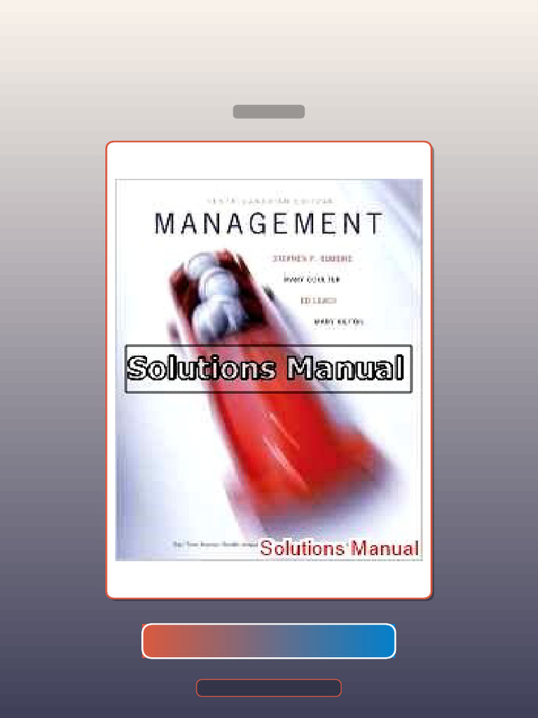 Management 10th Edition Robbins E-book Testbank Solutions | PDF ...