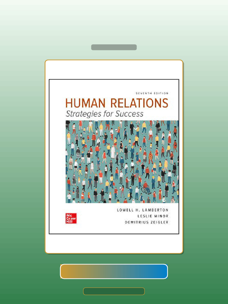 Human Relations 7th Edition by Lowell LambertonLeslie MinorEvans E-book Testbank Solutions | PDF ...