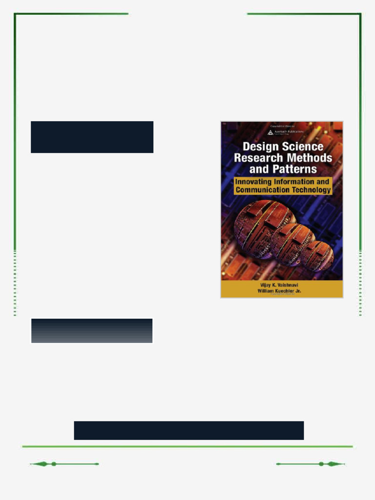 Design Science Research Methods and Patterns Innovating Information and ...