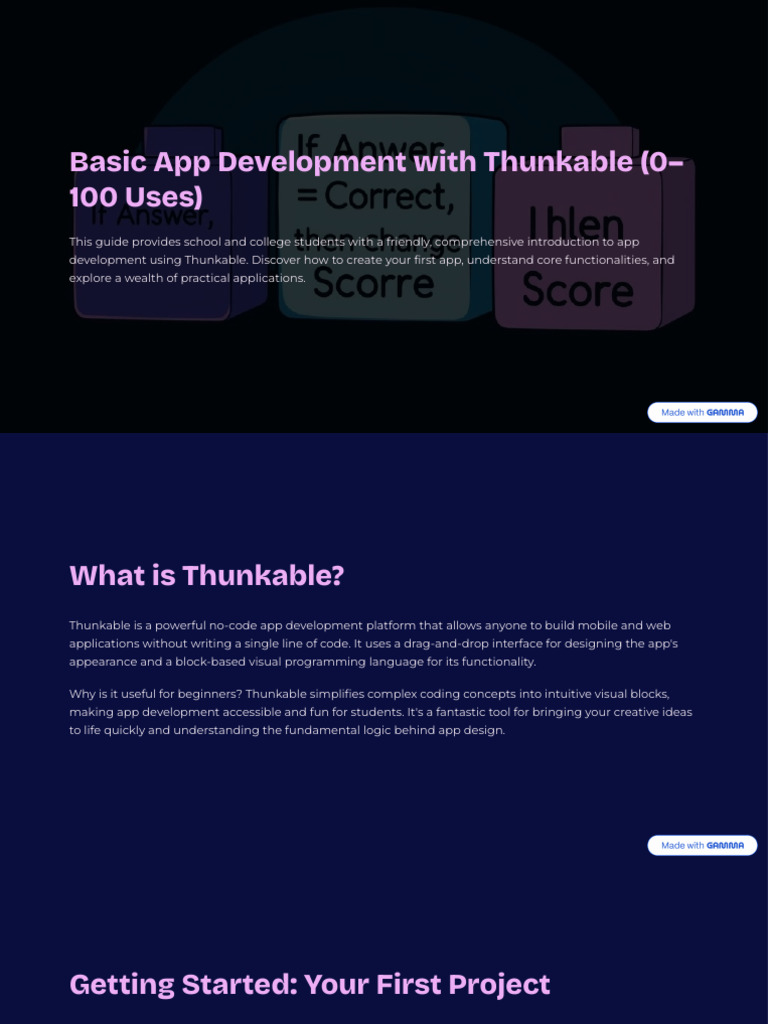 Basic App Development With Thunkable 0 100 Uses | PDF | Application ...