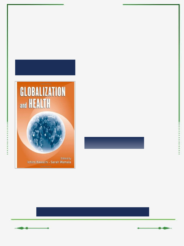 Globalization and Health 1st Edition Ichiro Kawachi (Editor) ebook text ...