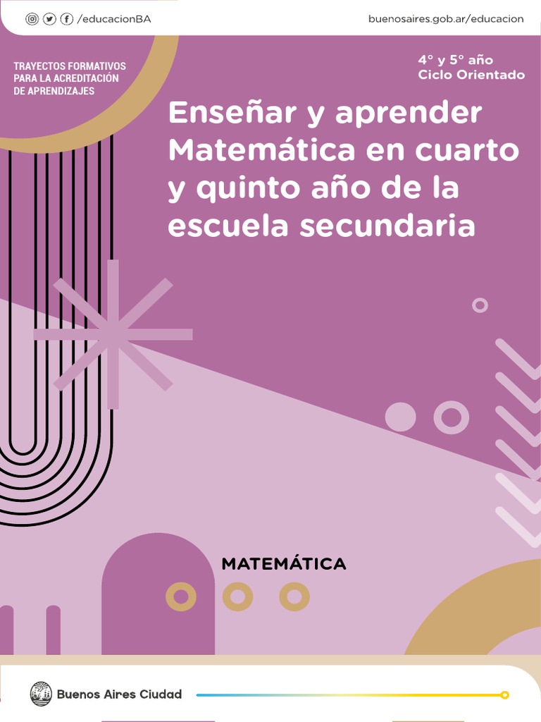 Trayectos Formativos en Matemática 4° y 5° | PDF | Plan de estudios ...