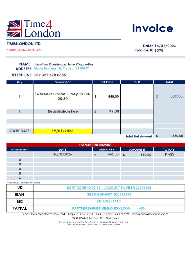 Invoice 6398, Josefina Domingas Jose Cappellar(2) | PDF