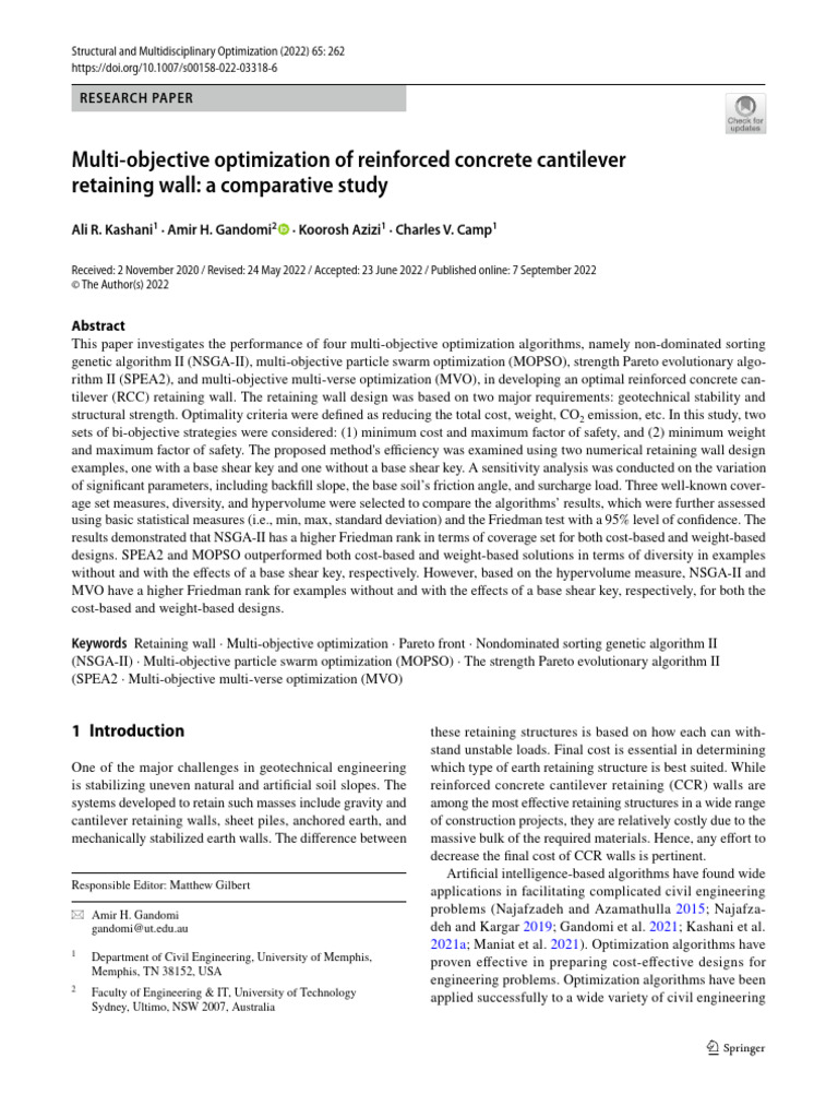 s00158-022-03318-6 | PDF | Mathematical Optimization | Algorithms