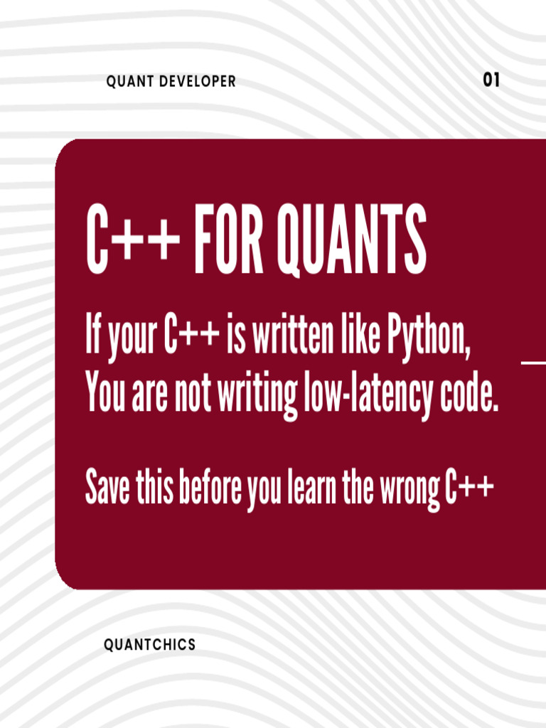 Mastering Low-Latency C++ for Quants | PDF | C++ | Computing